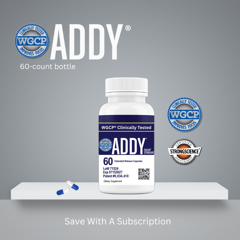 WGCPAddy™ Focus – 60 Capsules Bottle Subscription (monthly)