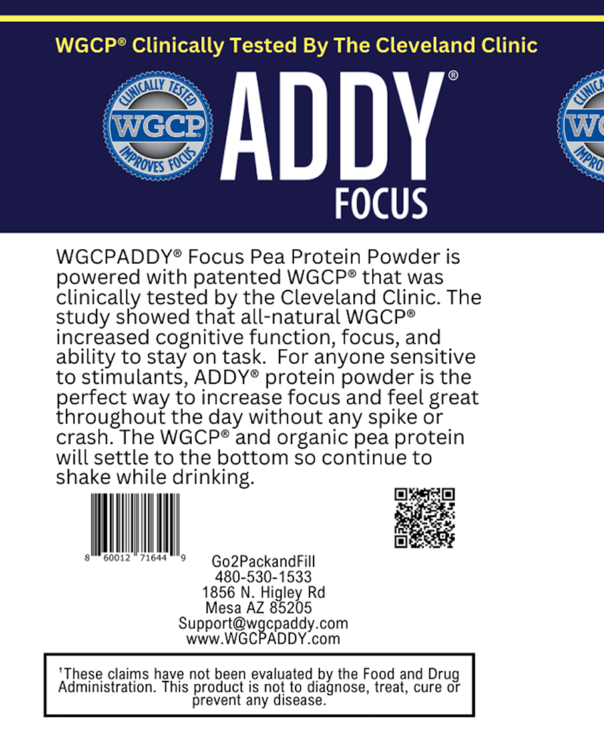 WGCP ADDY Organic Pea Protein & Drink Mix